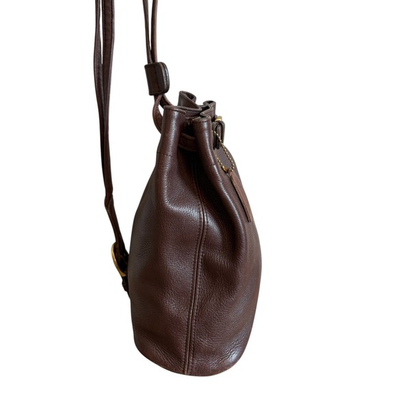 Vintage Coach Cornelia Brown Pebbled Leather Drawstring Bucket Bag Backpack 4162 main image 8